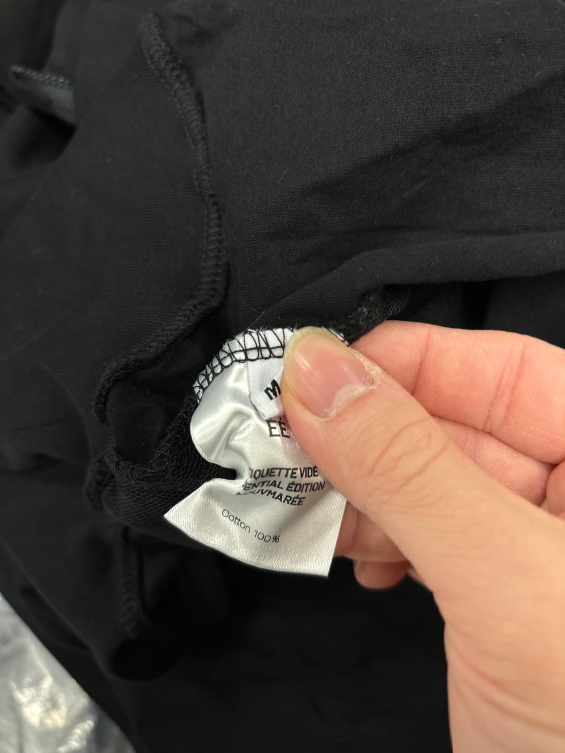 M 25ss 누마레 ee 커브드 후드집업 블랙 판매 상품이미지2