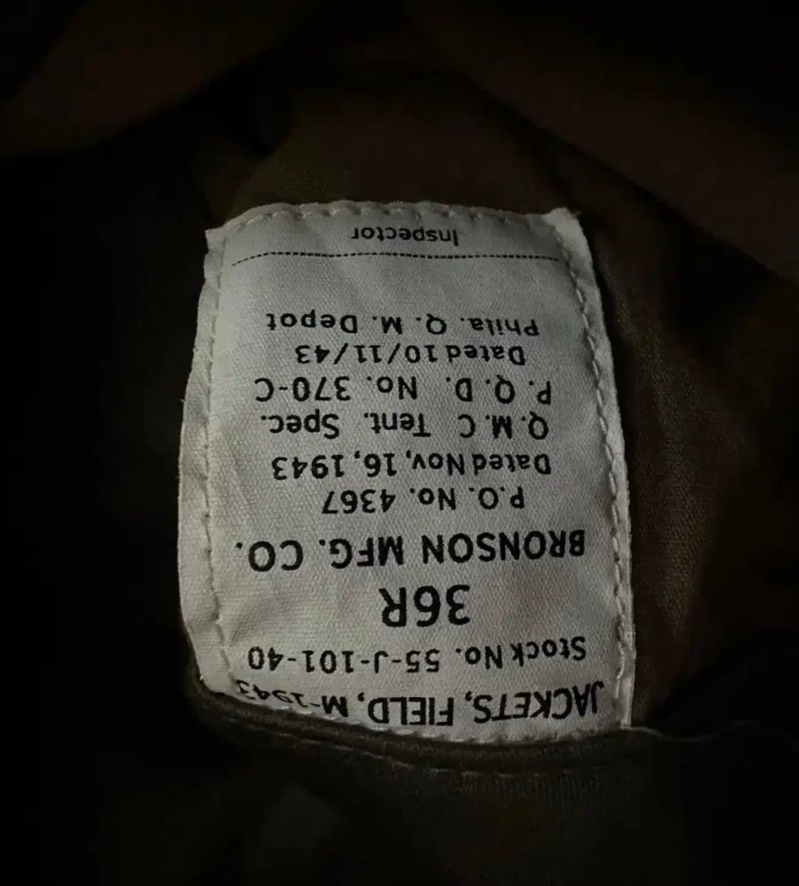 브론슨 m43 36(100)사이즈 자켓 상품이미지5