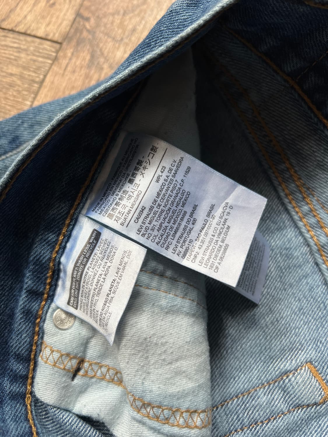 [34]리바이스 505 빈티지 워싱 레귤러 스트레이트 데님 팬츠 상품이미지4