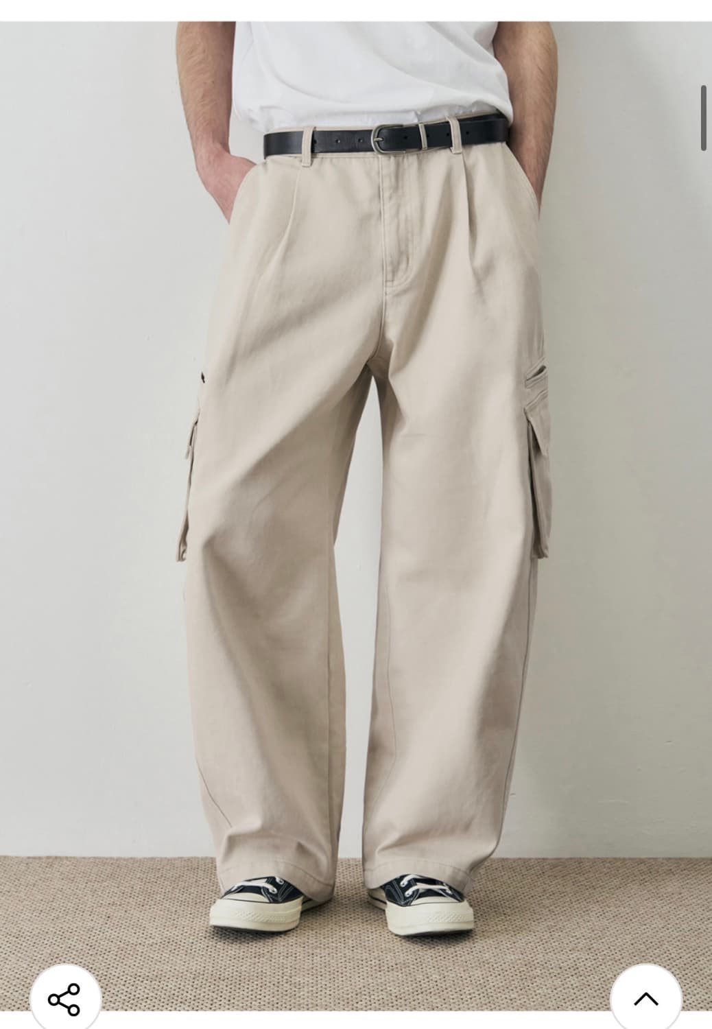 (새상품)(L) 드로우핏 마일즈 워싱 코튼 카고 팬츠 [SAND] 판매 상품이미지4