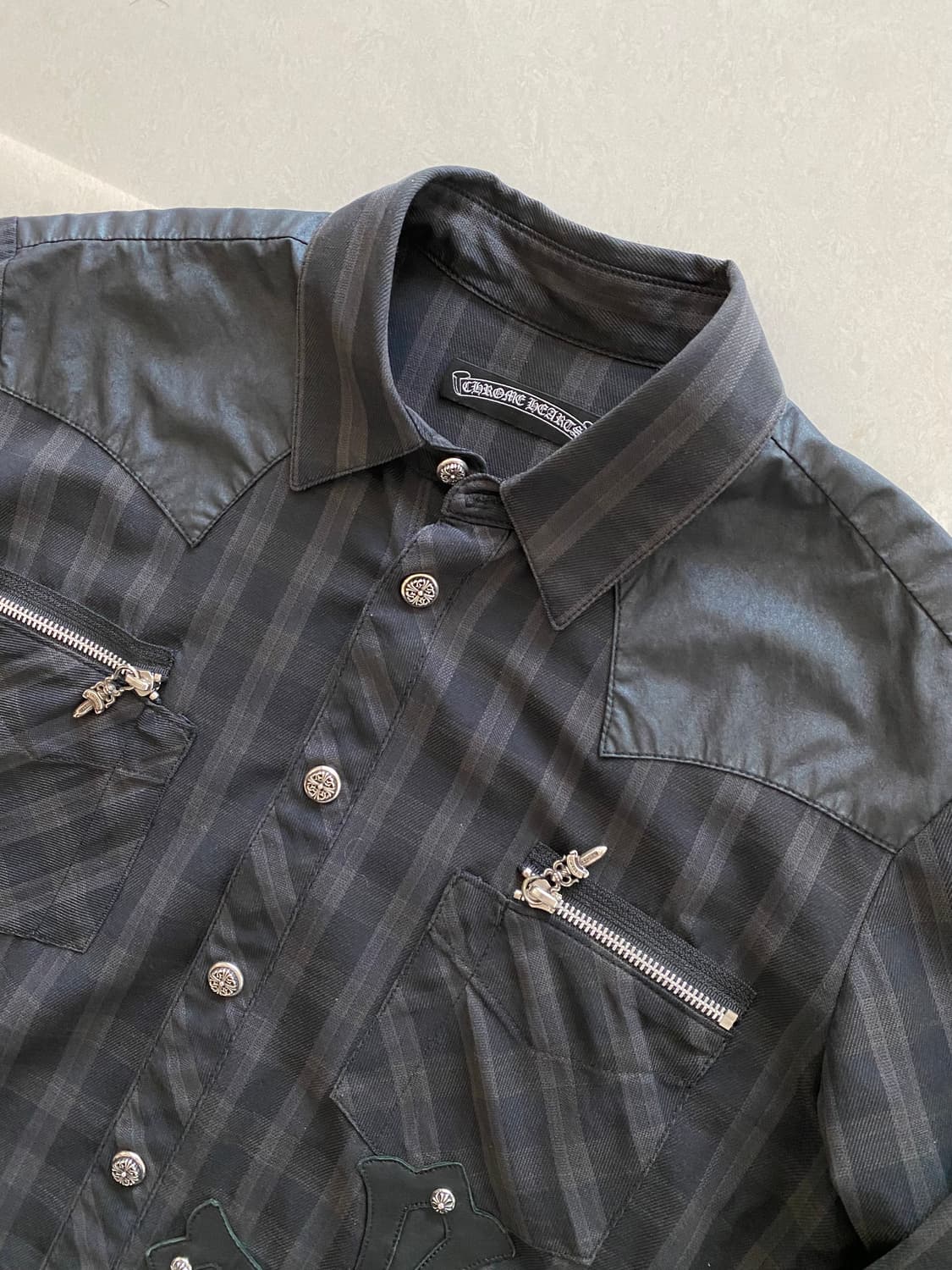 크롬하츠 빅 크로스 패치 플레어 웨스턴 셔츠  상품이미지7