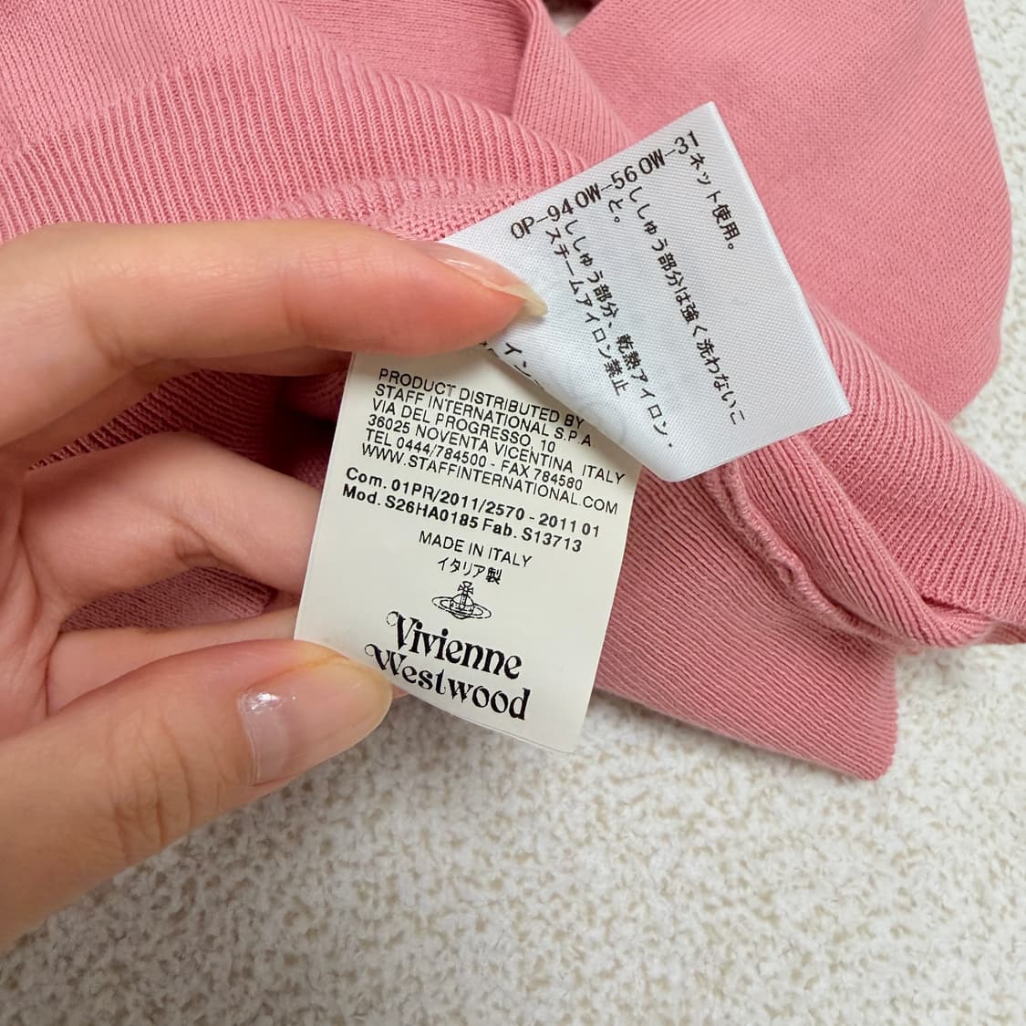 비비안웨스트우드 임포트 유넥 핑크 니트 상품이미지5