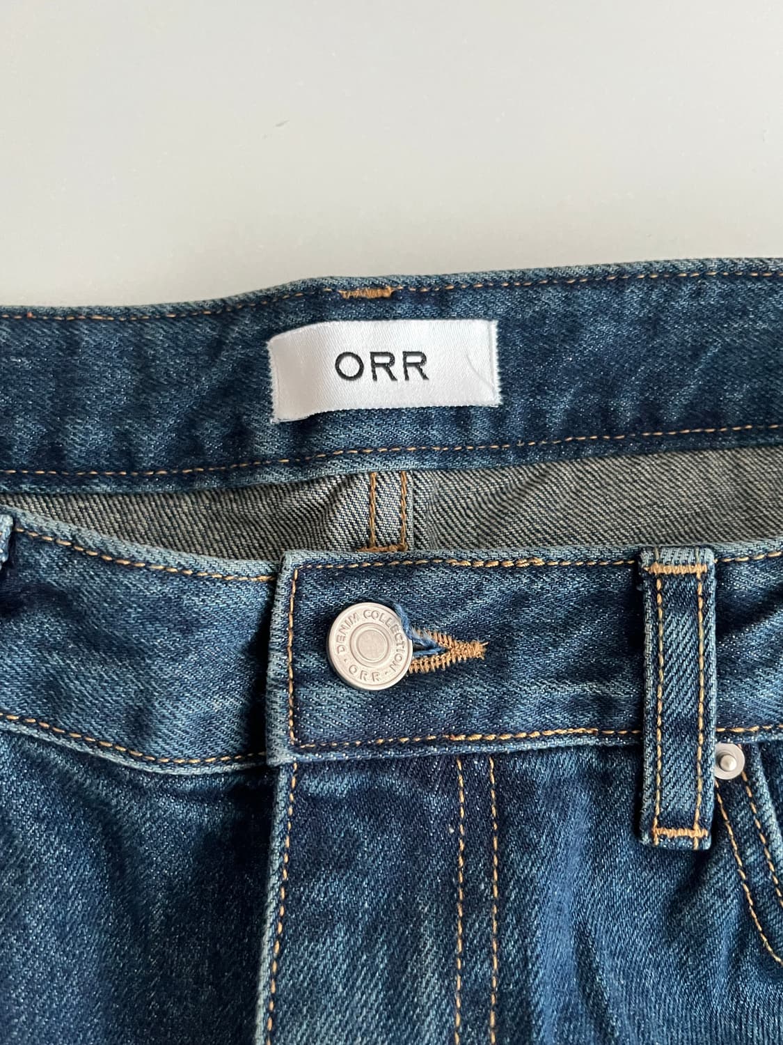 L) 오르 ORR 스트레이트 와이드 데님 청바지 진청 상품이미지4