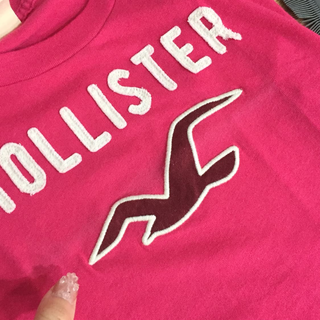 Hollister 레어템 y2k 핫핑크 딱붙슬림핏 홀리스터 반팔 상품이미지3