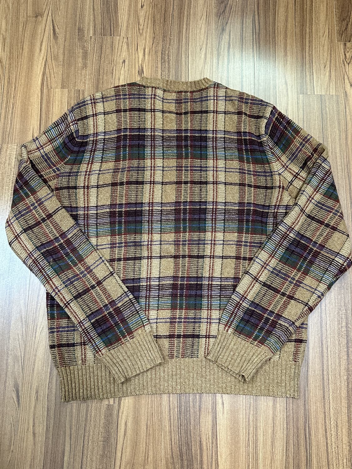 폴로 랄프로렌 엘보우패치 캐시미어 체크 스웨터 XL(loose 100)  상품이미지7