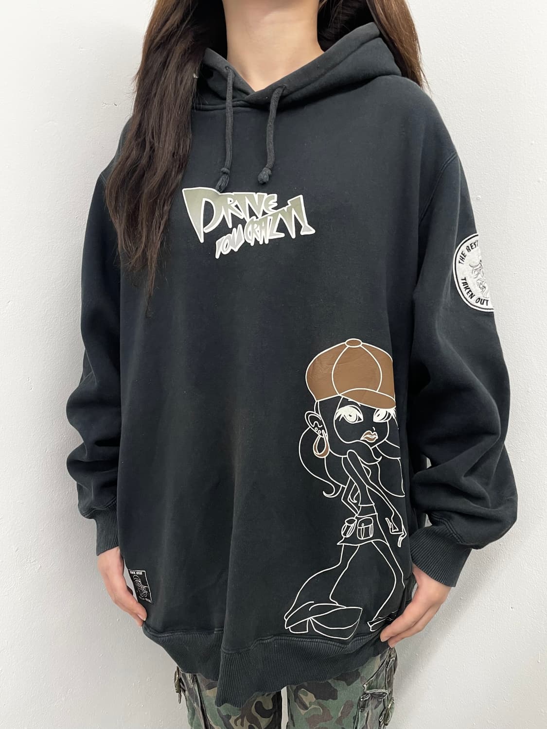 sugar angel 올드스쿨 프린팅 힙합 후드티 상품이미지3