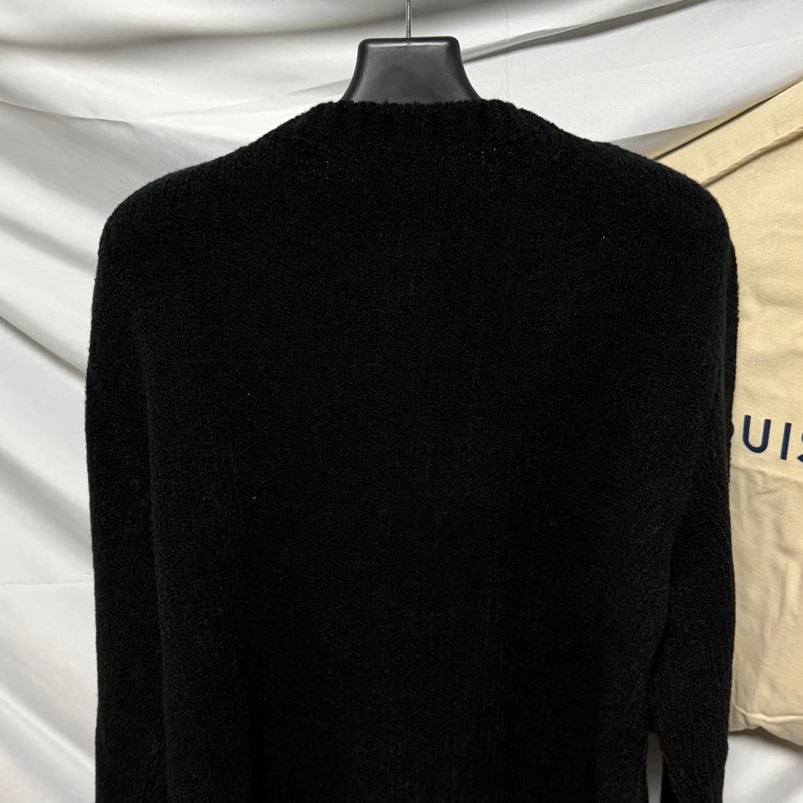 [새상품/2XL] 25FW 루이비통 청키 인타르시아 니트 가디건 블랙 상품이미지5