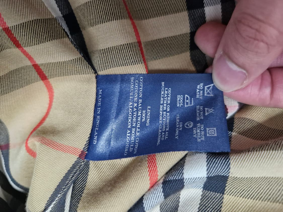 버버리 자켓 (made in england) 드라이클리닝O 상품이미지5