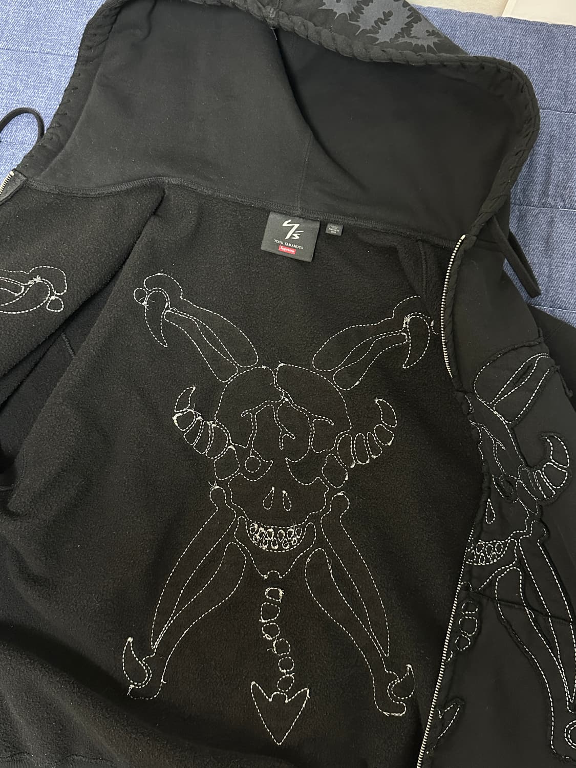 슈프림 요지 야마모토 집업 후드 블랙 L 상품이미지4