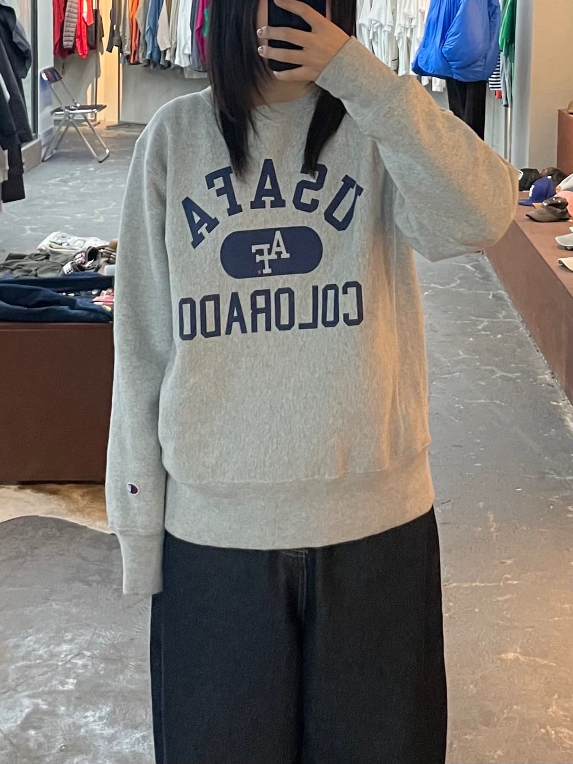 챔피온 USAFA 리버스위브 크루넥 스웻셔츠 H2177 상품이미지1