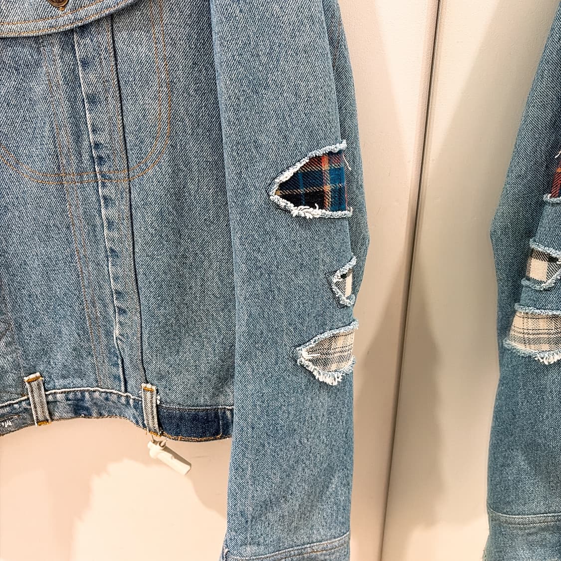 (정품/새상품) GREG LAUREN 그렉 로렌 남성 빈티지 데님 트럭커 상품이미지3