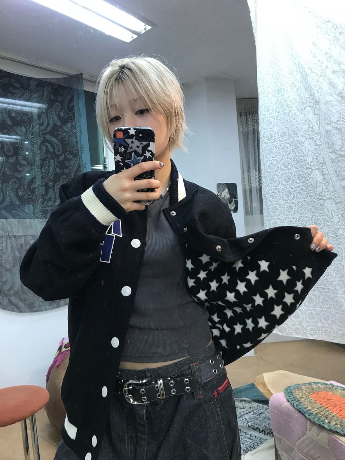 마자플라바 스트릿 기모 바시티 자켓  상품이미지2