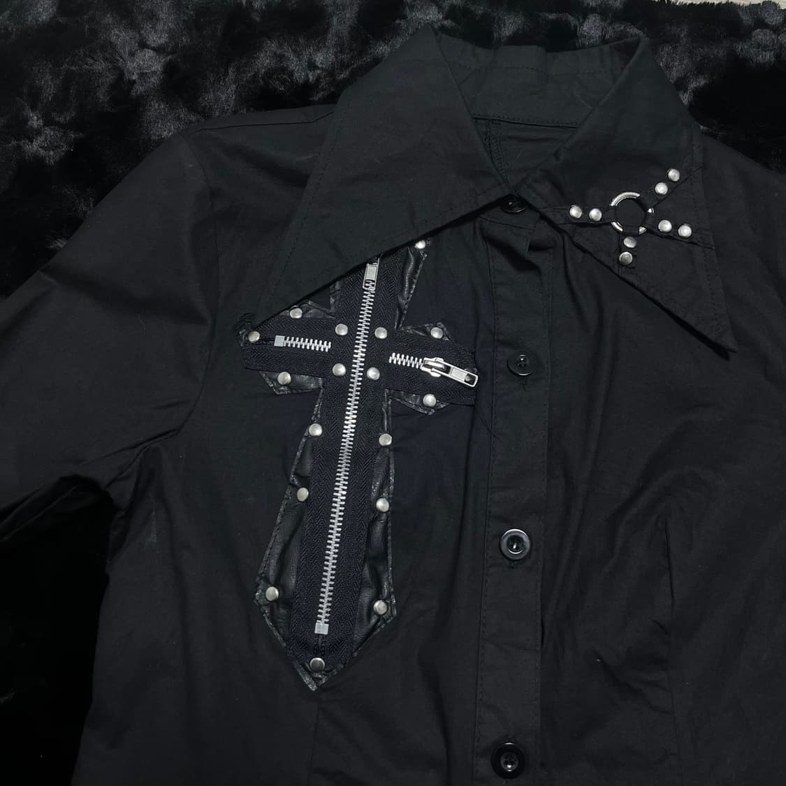 Addictarp 고스펑크 십자가 셔츠 매드펑크깔 상품이미지3