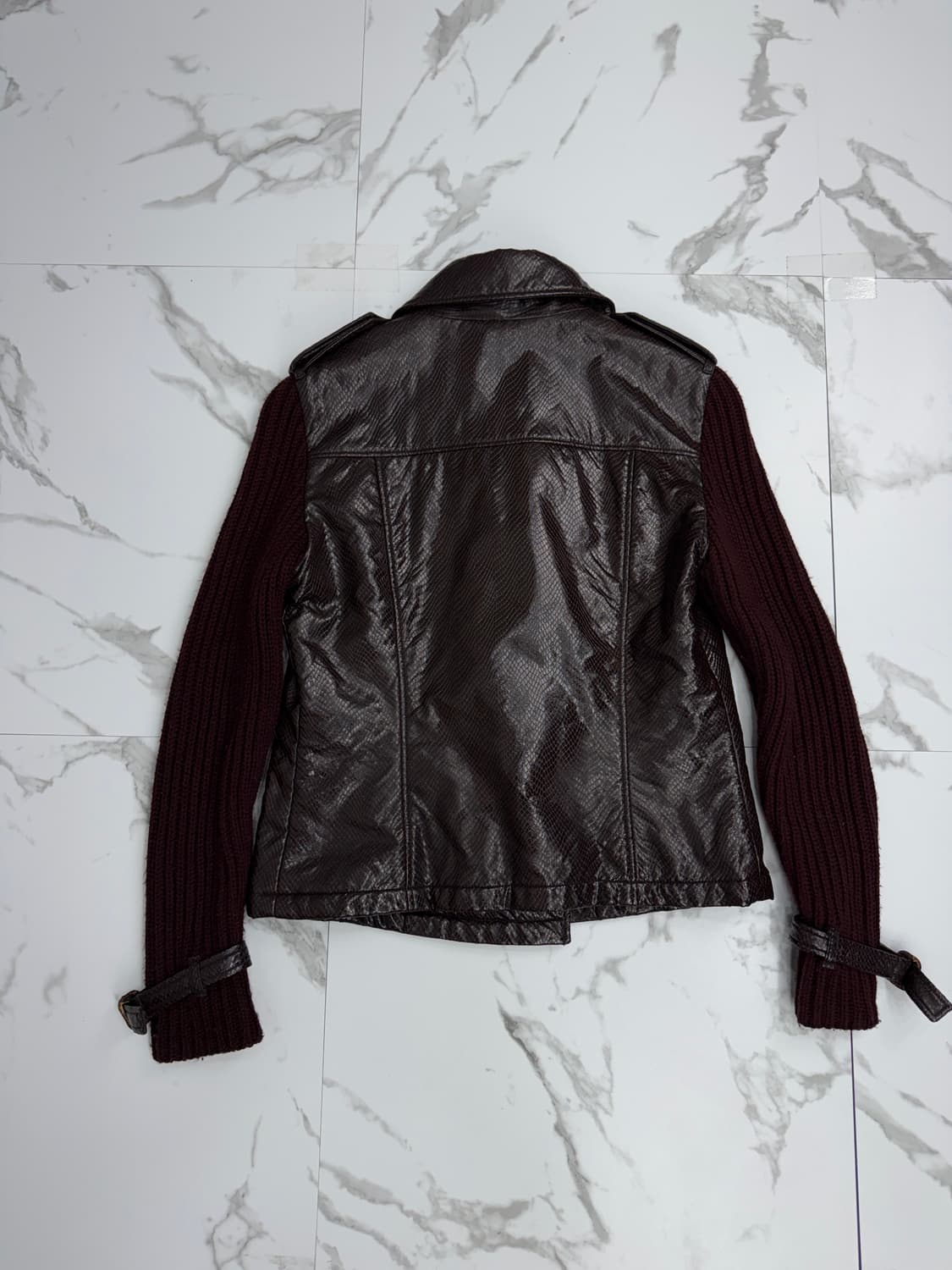 막스앤코 막스마라 레더 이펙트 니트 자켓 상품이미지2