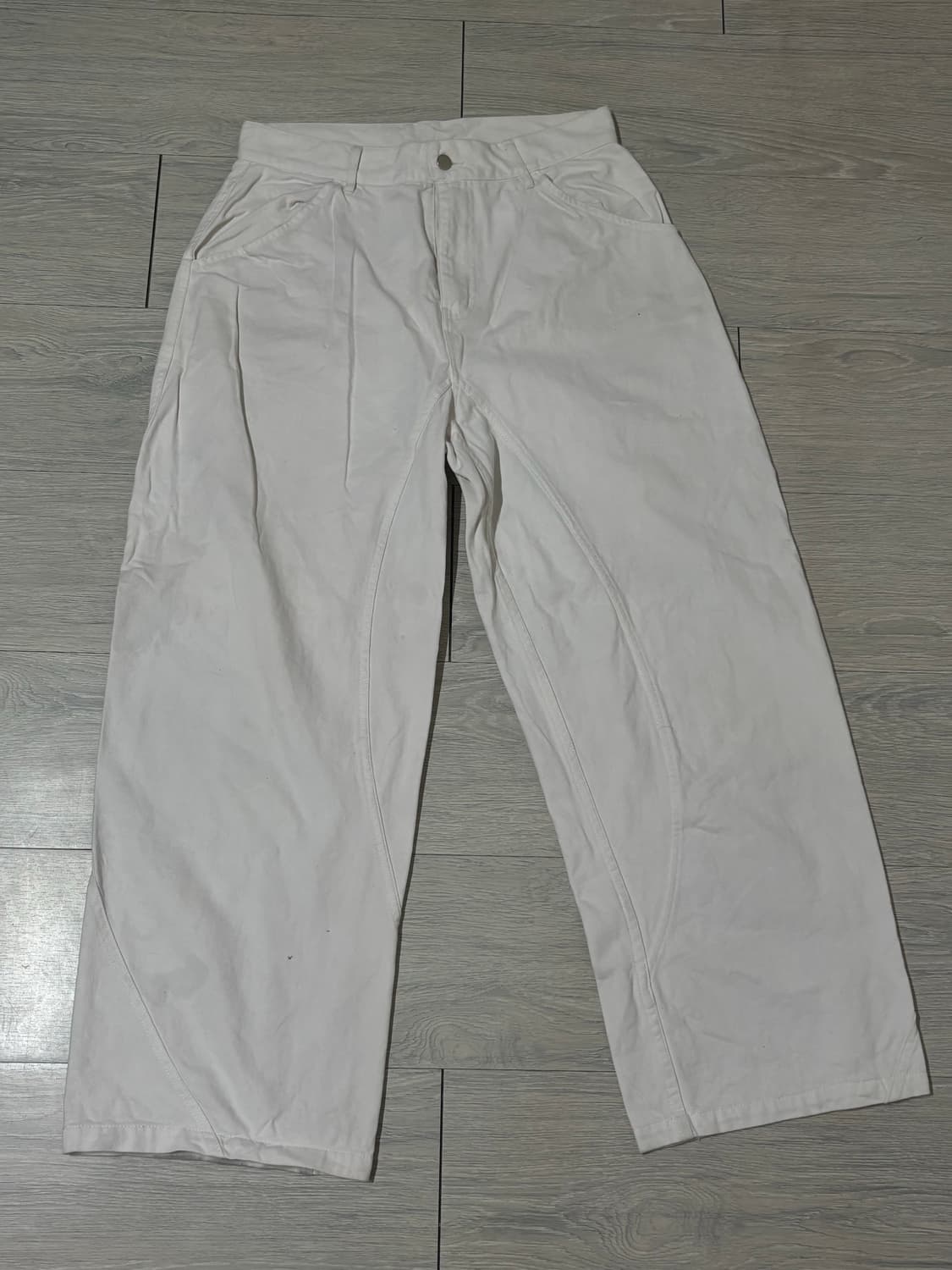 <파르티멘토> 커브드 절개 와이드 치노 팬츠 상품이미지2