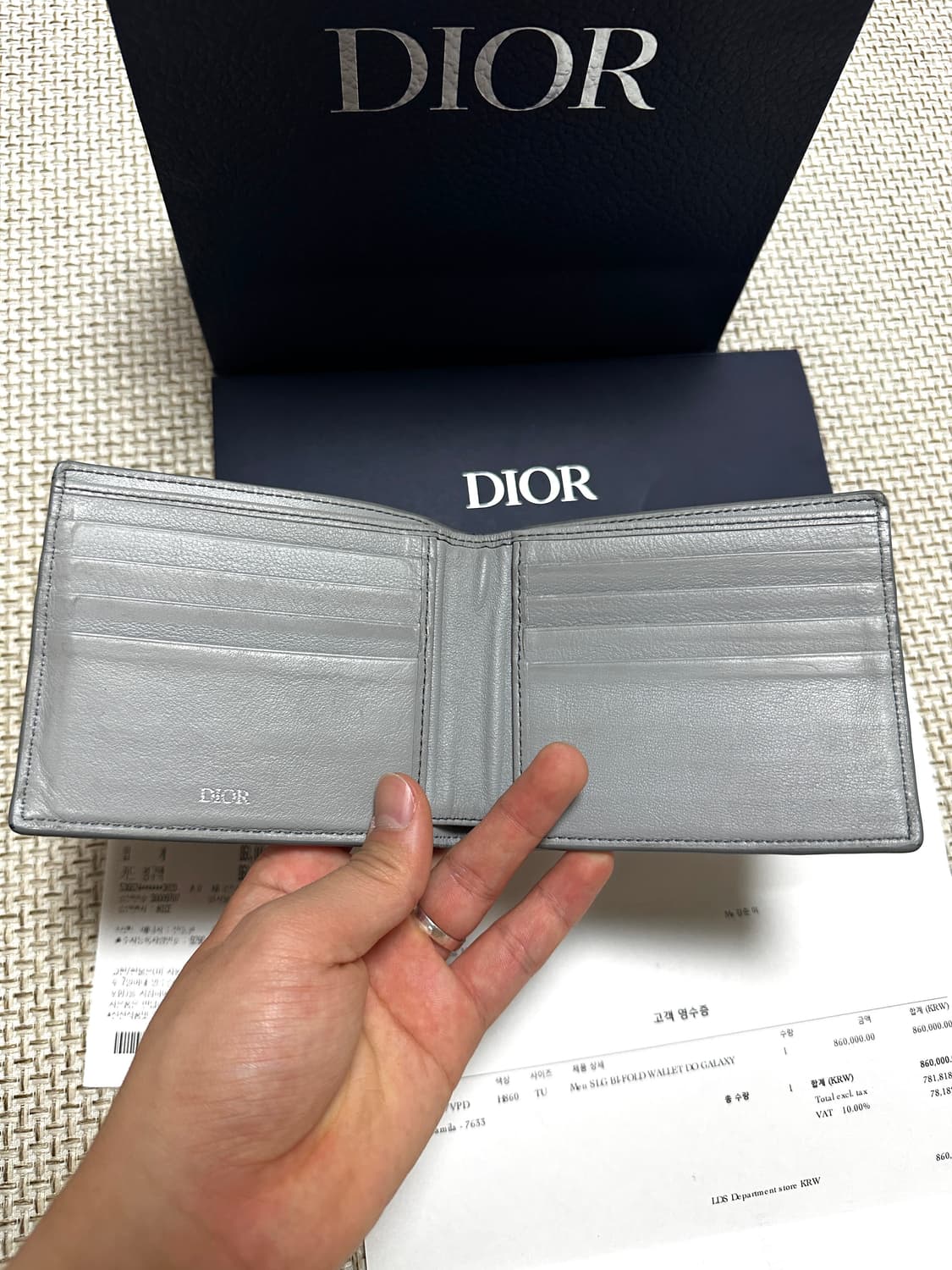 [OS/백화점판] 디올 오블리크 갤럭시 그레이 반지갑 상품이미지2