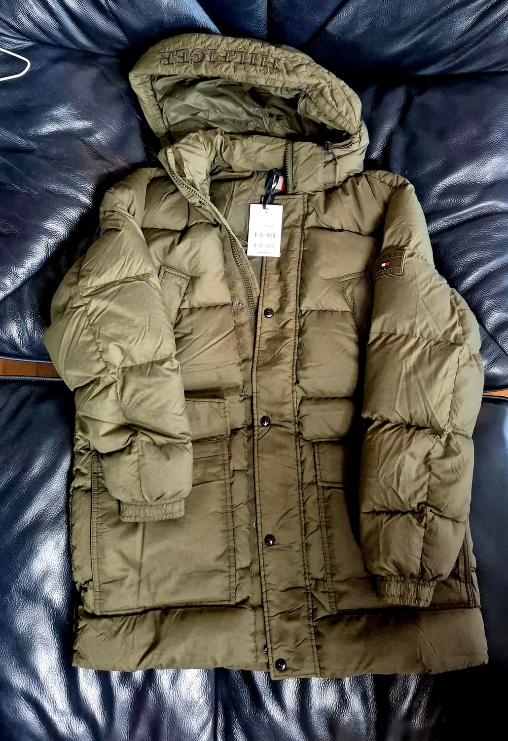 타미힐피거 가먼트다이 덕다운 패딩 상품이미지1