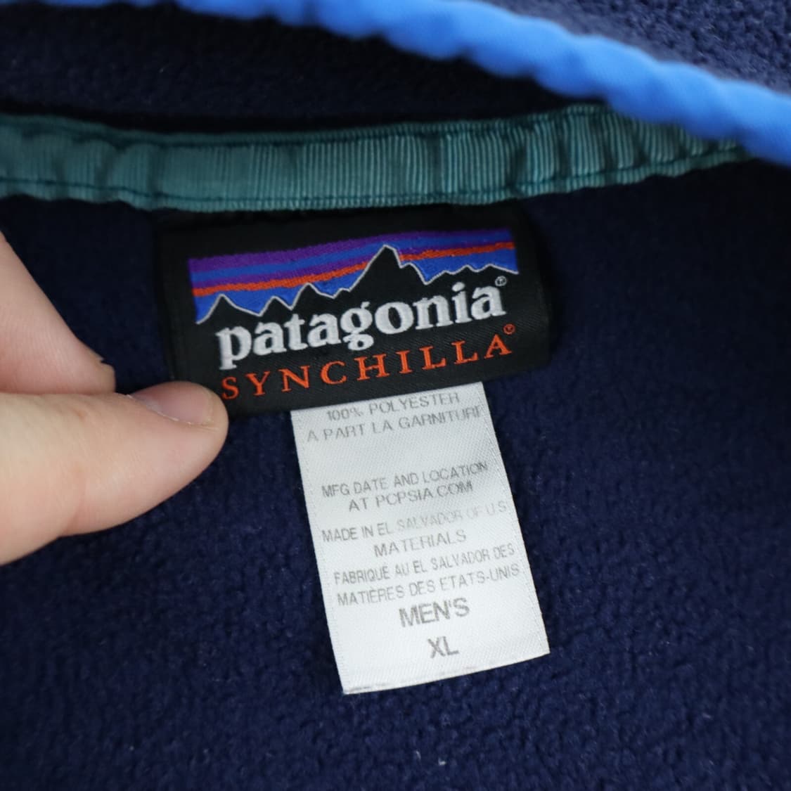 14FA 파타고니아 신칠라 스냅티 네이비/베이지 상품이미지4