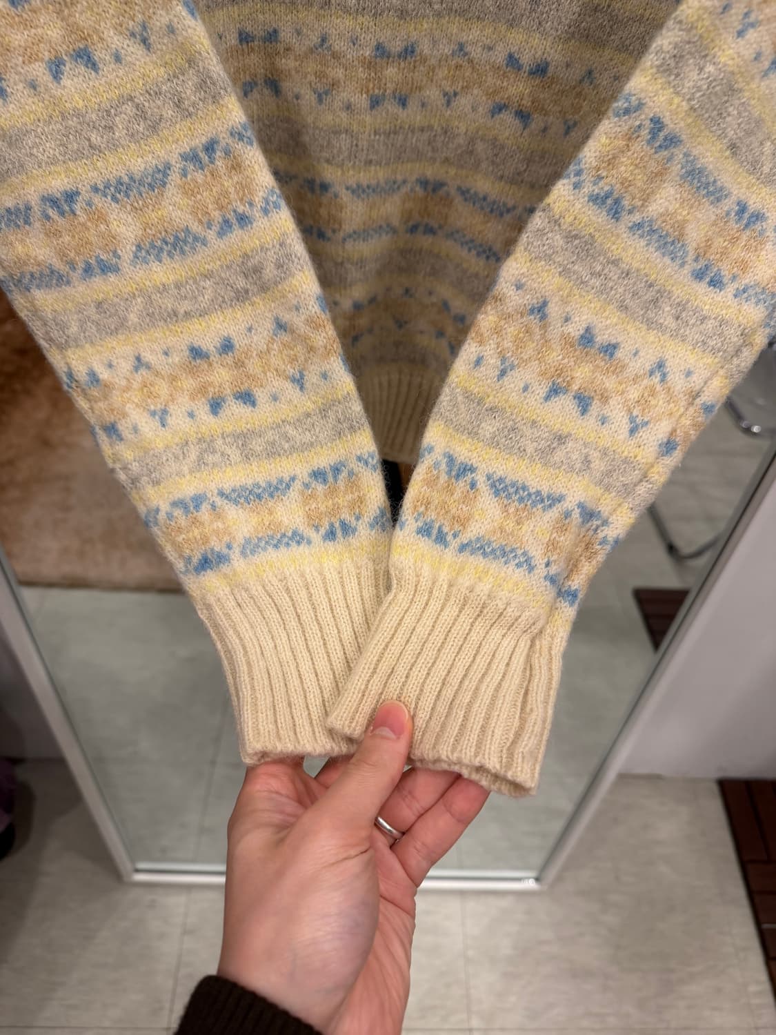 Egg Shell 빈티지 울 니트 상품이미지3