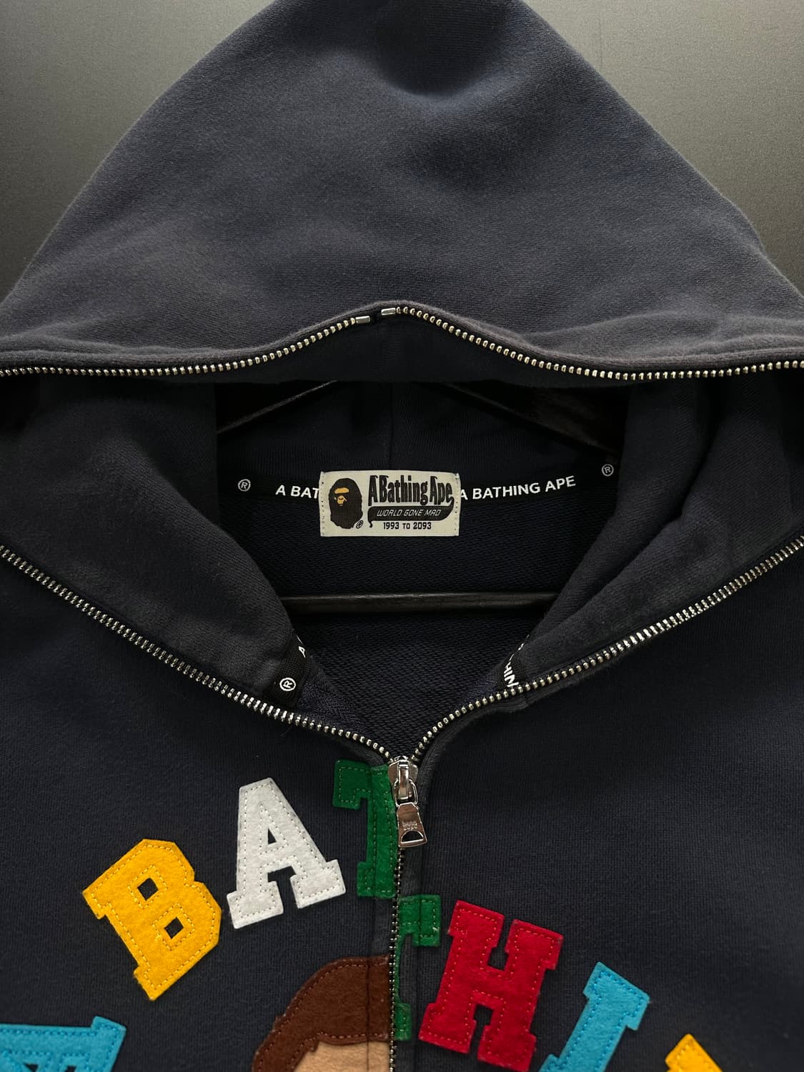 베이프 OG 컬러패치 컬리지 풀 후드집업 상품이미지8