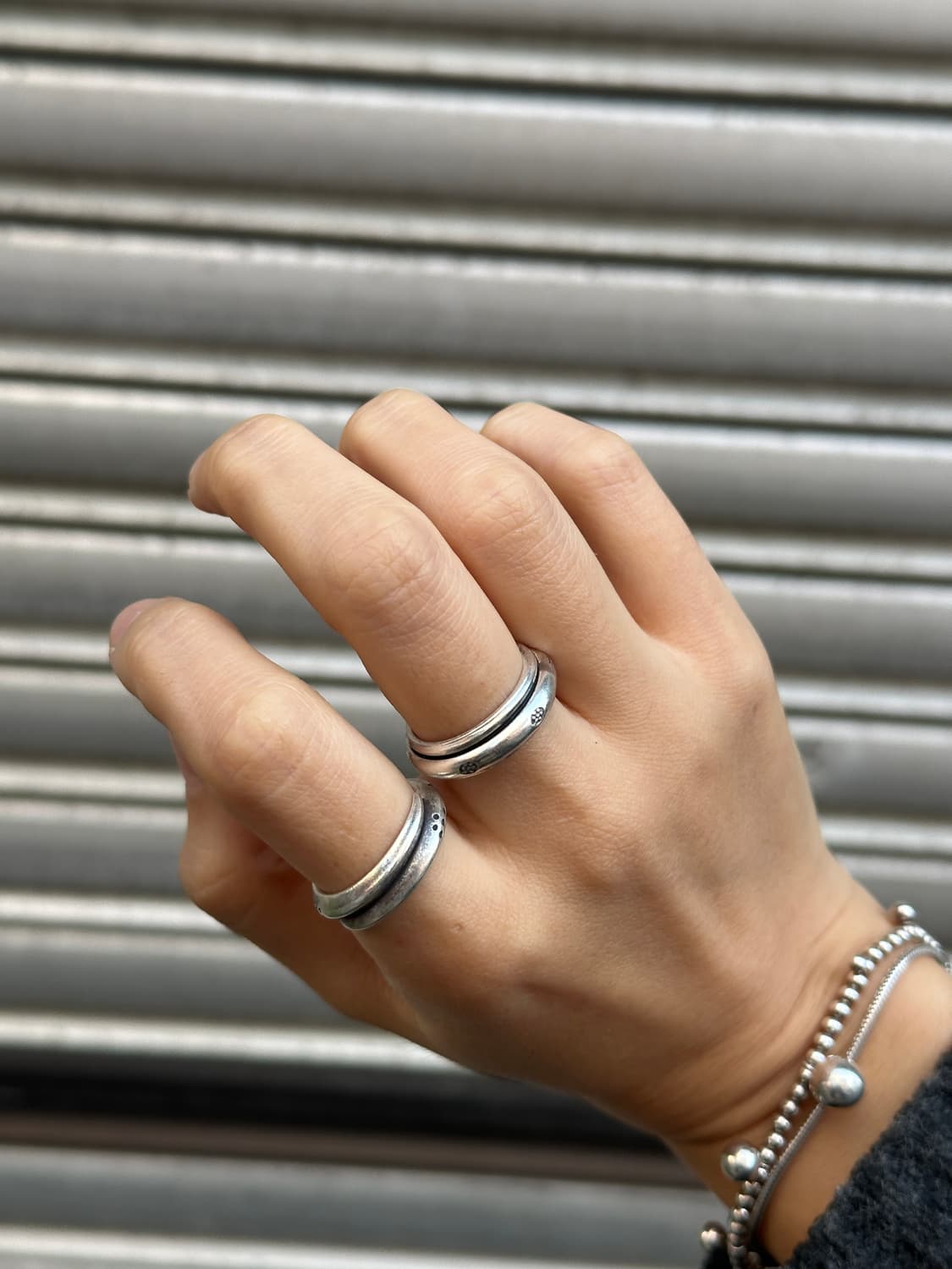 Quiet Motion Band Karen Silver Ring 상품이미지6