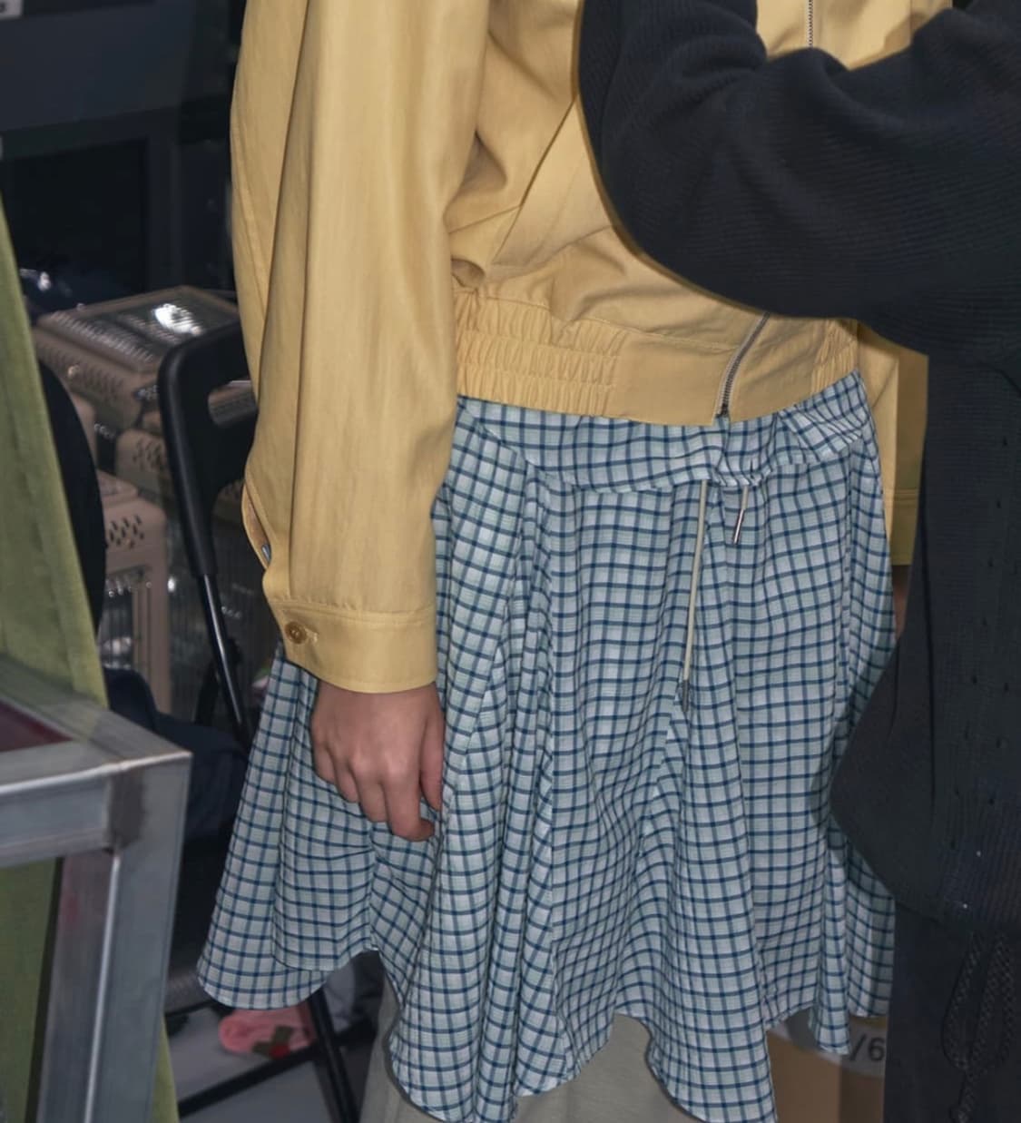 엔조블루스 체크스커트 그린 상품이미지1