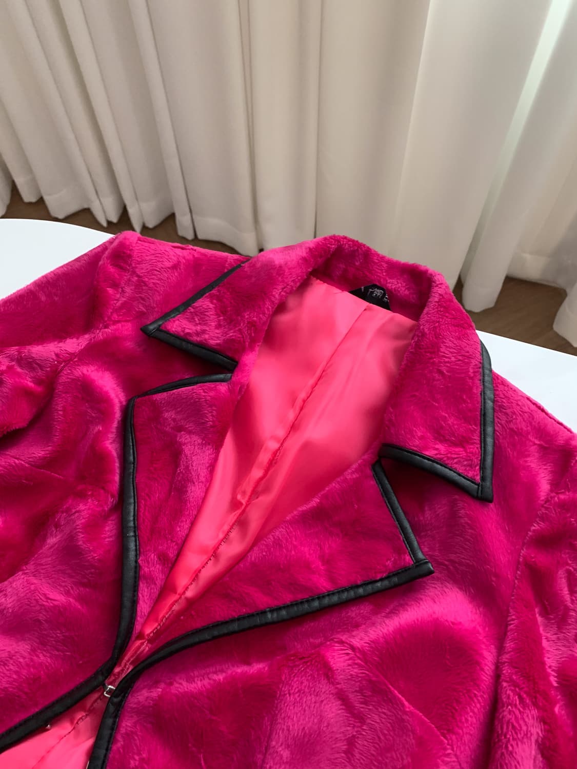 핑크 퍼 블레이저 스커트 셋업 90/25  상품이미지8