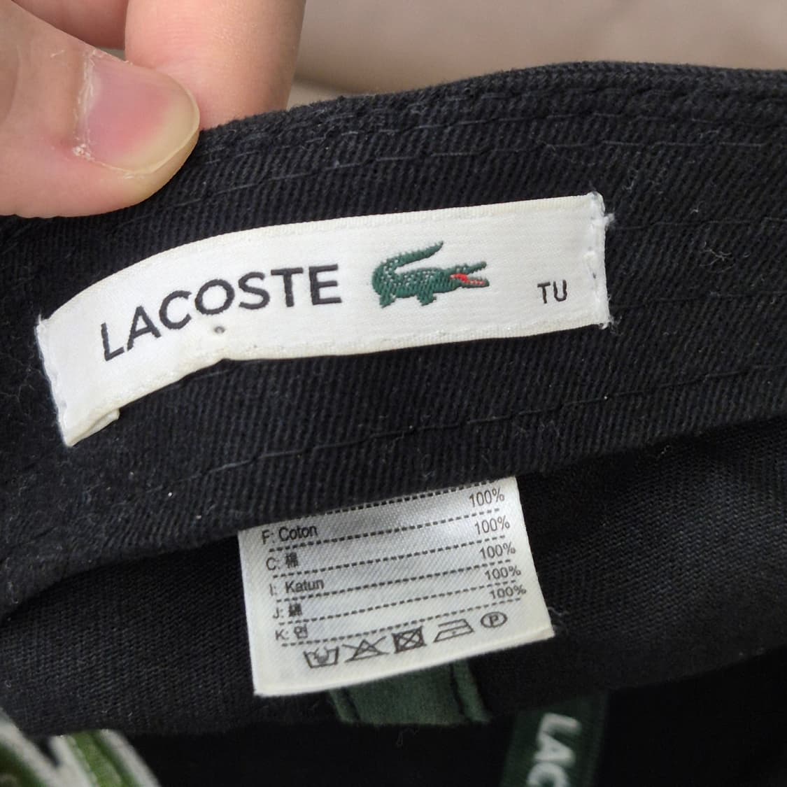 LACOSTE 블랙 악어 로고 볼캡 상품이미지5