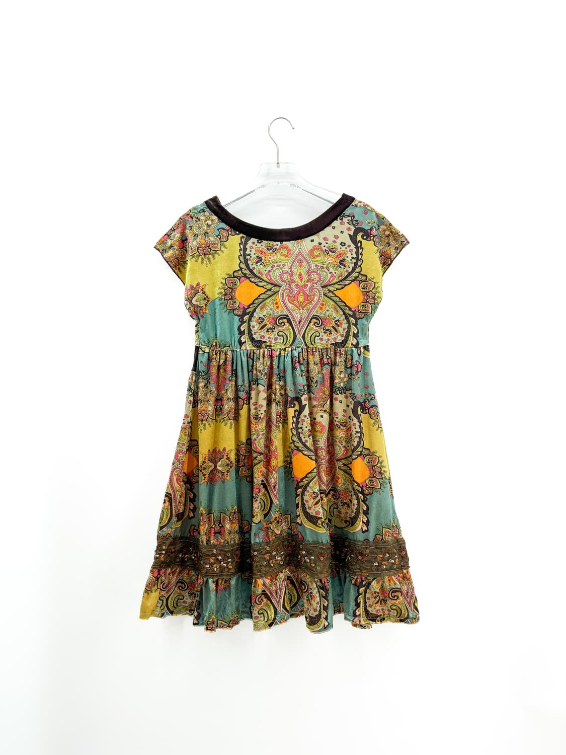 빈티지 오리엔탈 브이넥 반팔 원피스 상품이미지6