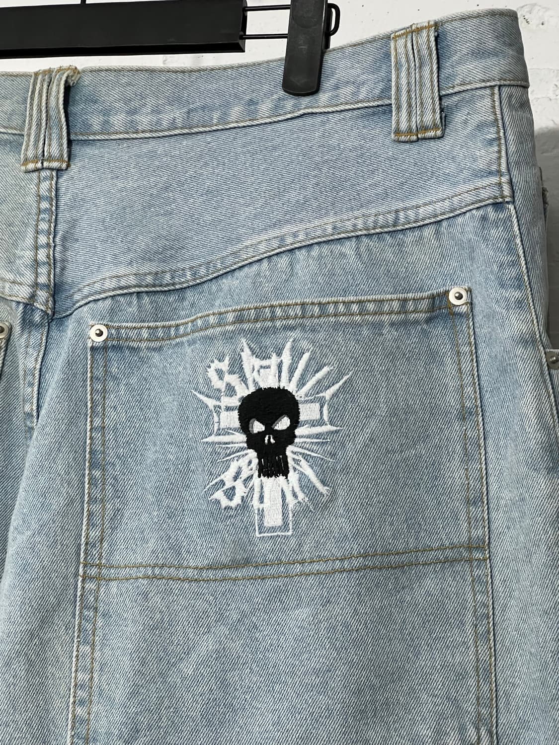 SKULL SOUL 와이드 데님 팬츠 상품이미지6