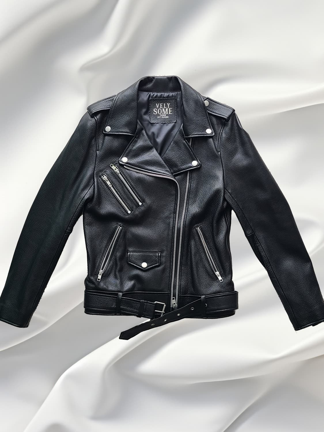 VELY SOME 블리썸 블랙 레더 라이더 자켓 상품이미지1