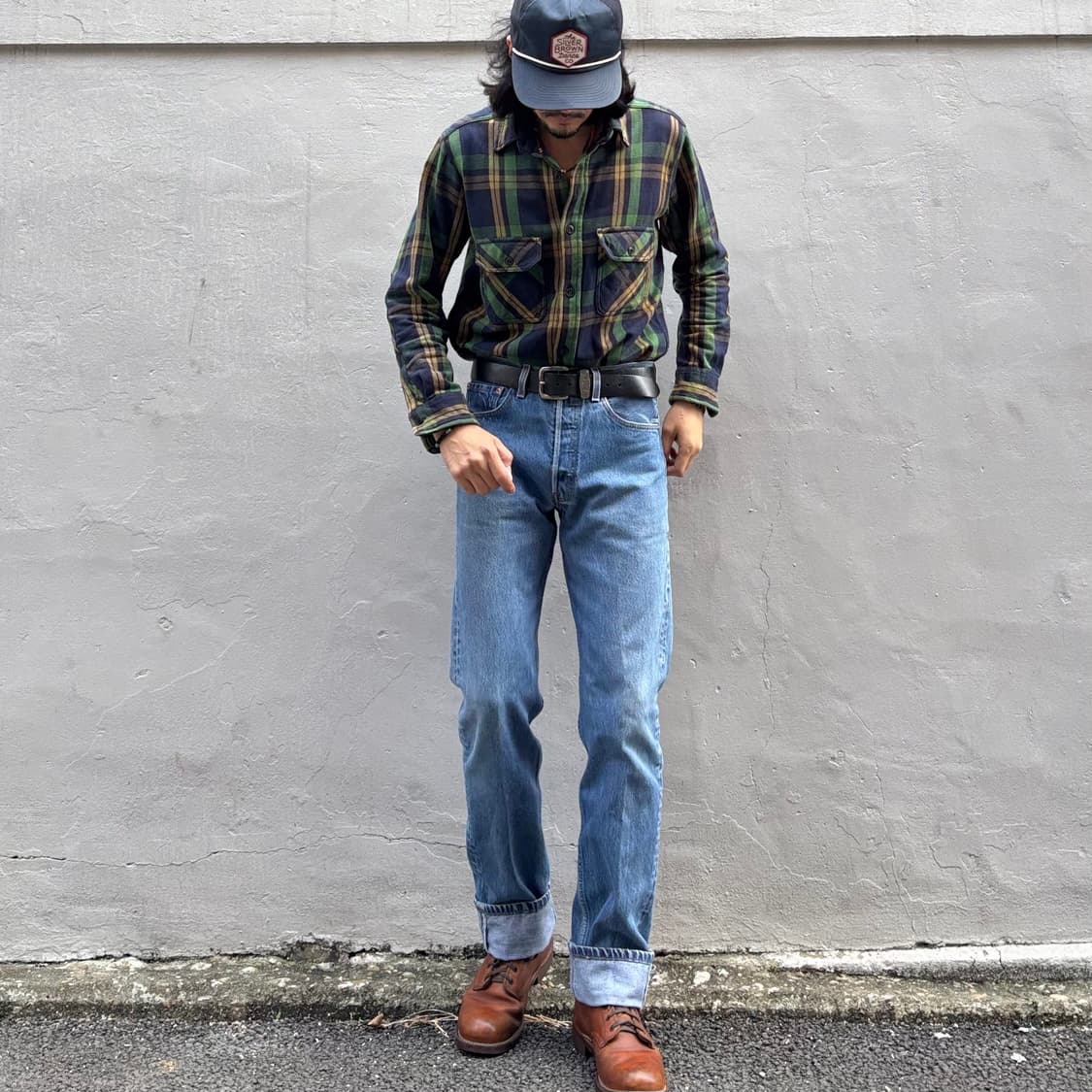 알카자 헤비 플란넬 체크 셔츠 상품이미지10