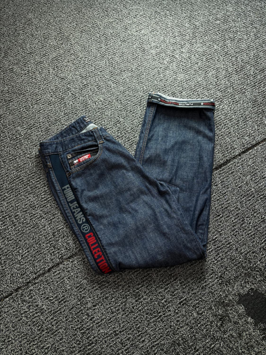 00s 후부 올드스쿨 사이드라인 디테일 데님 팬츠 3300 상품이미지1
