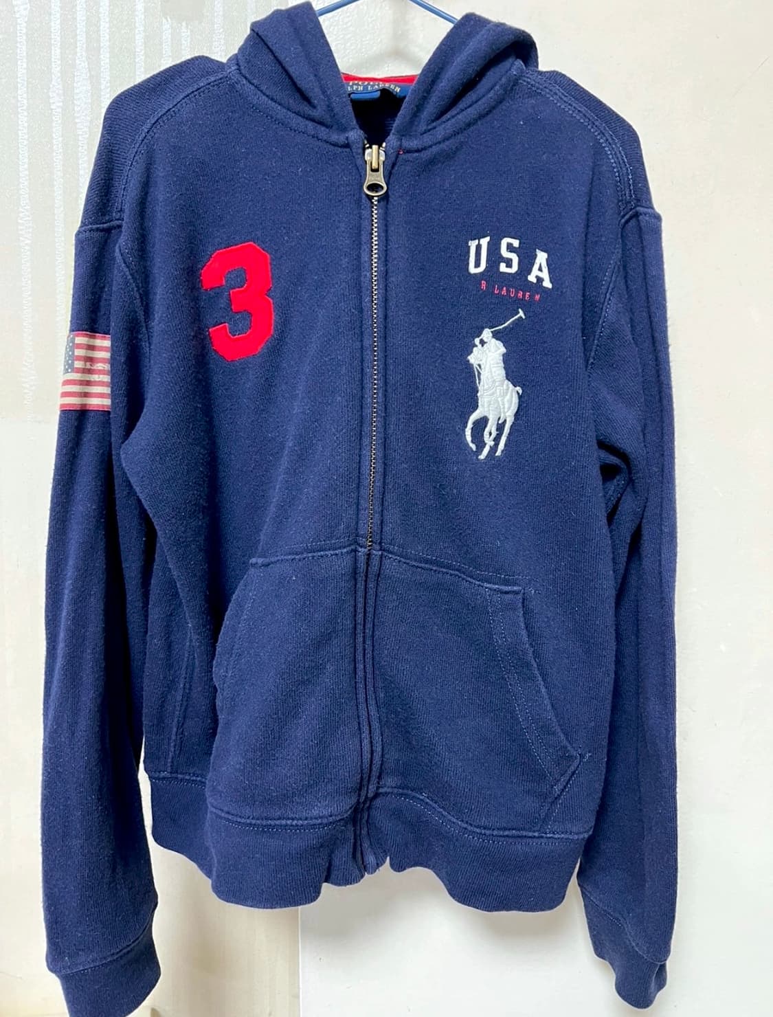 정품 폴로랄프로렌 빅포니 성조기 후드집업 상품이미지1