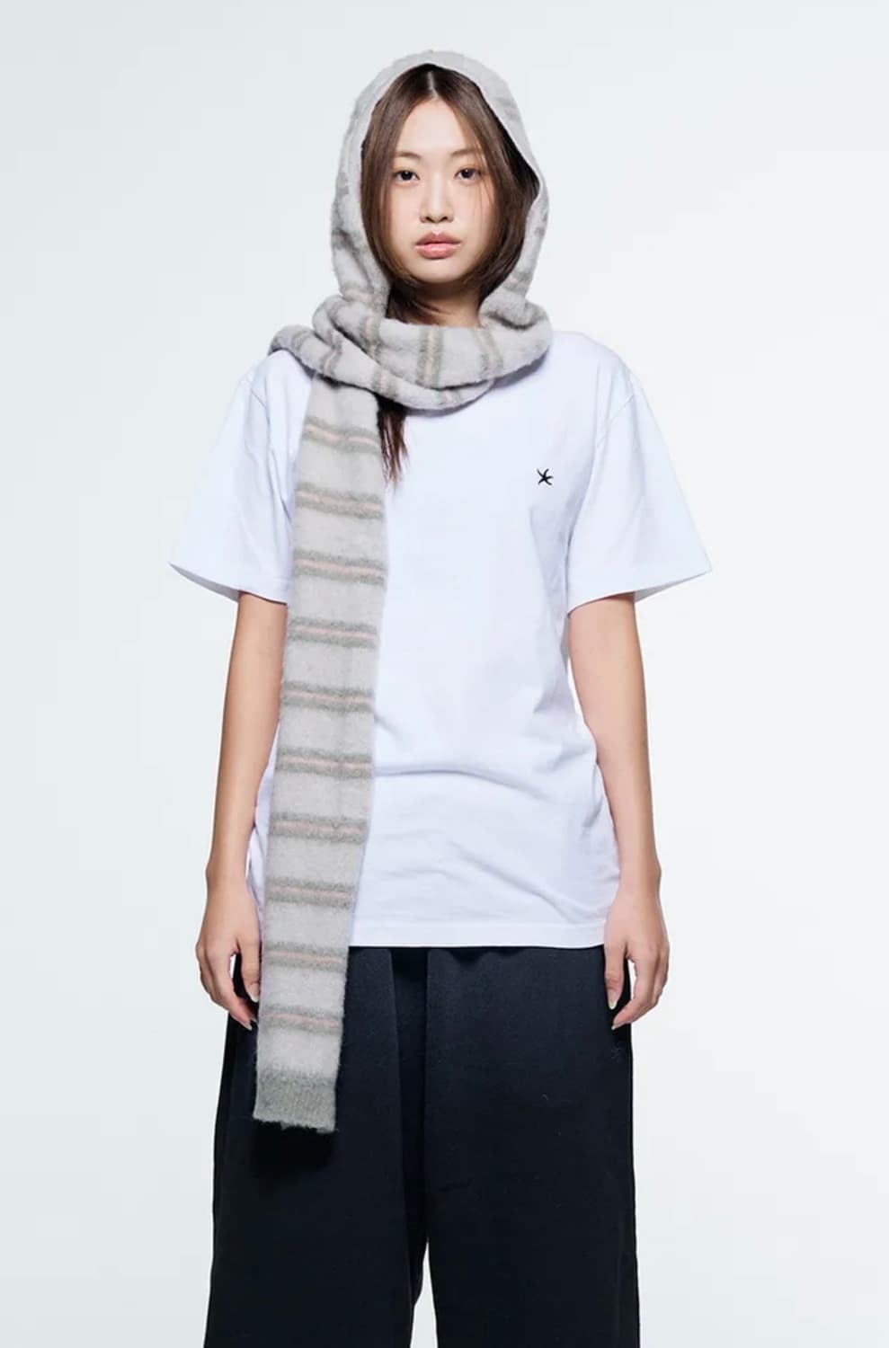 TCM mohair hood muffler (beige) 상품이미지4