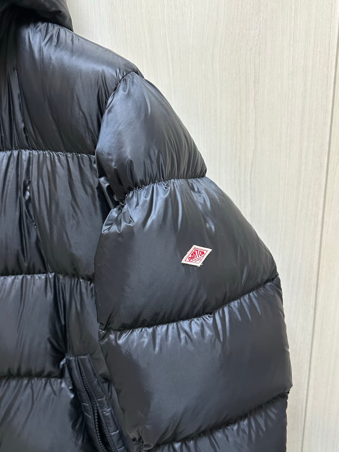 [L] 단톤 화이트 구스 다운 나일론 태프터 후드 다운 패딩 자켓 상품이미지2