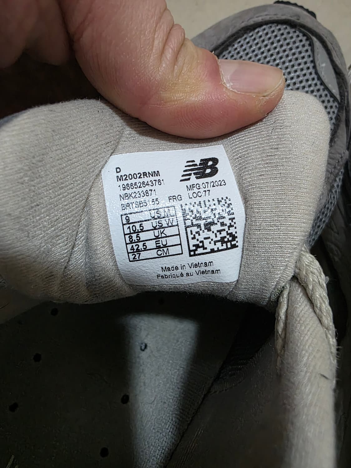 뉴발란스 2002R 프리미엄 빈티지 그레이 270  상품이미지4