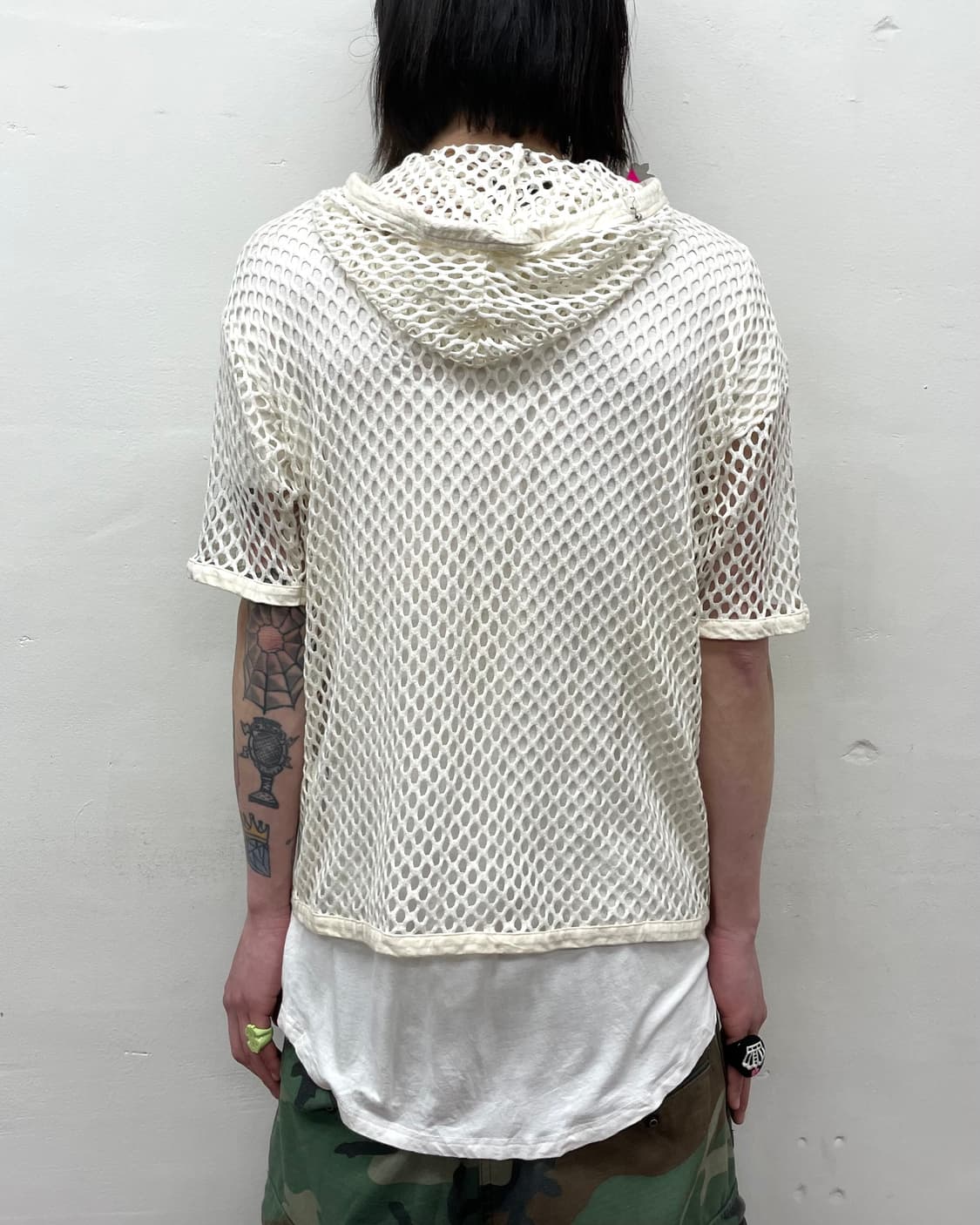 white-net hoodie T-shirt 상품이미지2