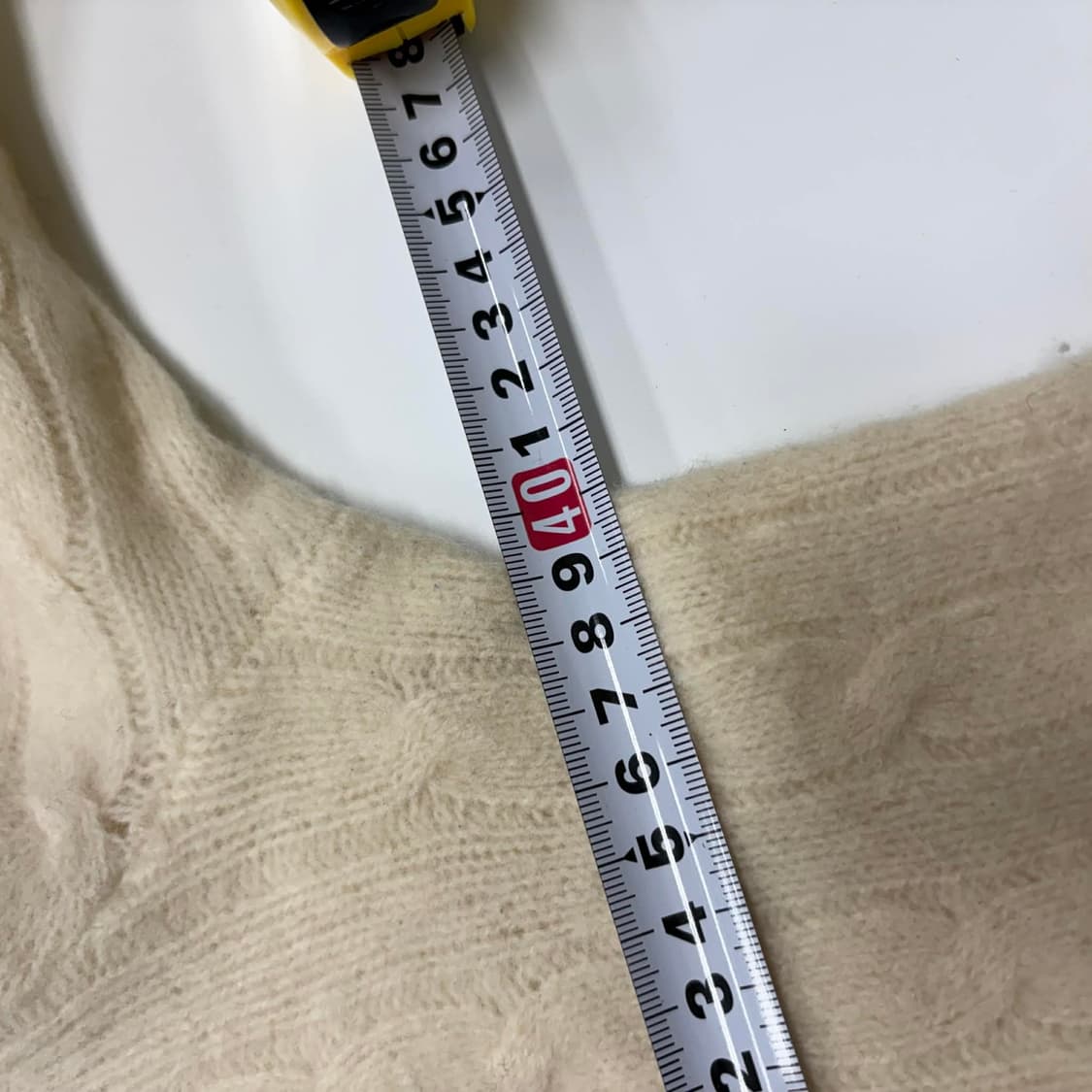 폴로 랄프로렌 아이보리 울 캐시미어 걸즈 케이블 크루넥 니트(M) 상품이미지7