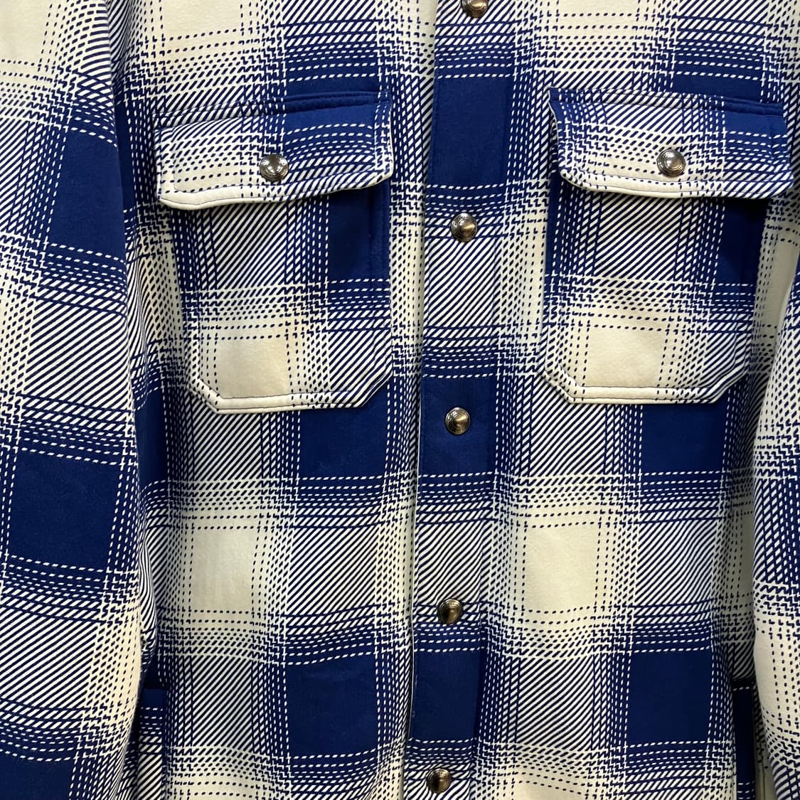 폴로 랄프로렌 블루체크 플래드 플리스 양털 자켓 L 상품이미지4