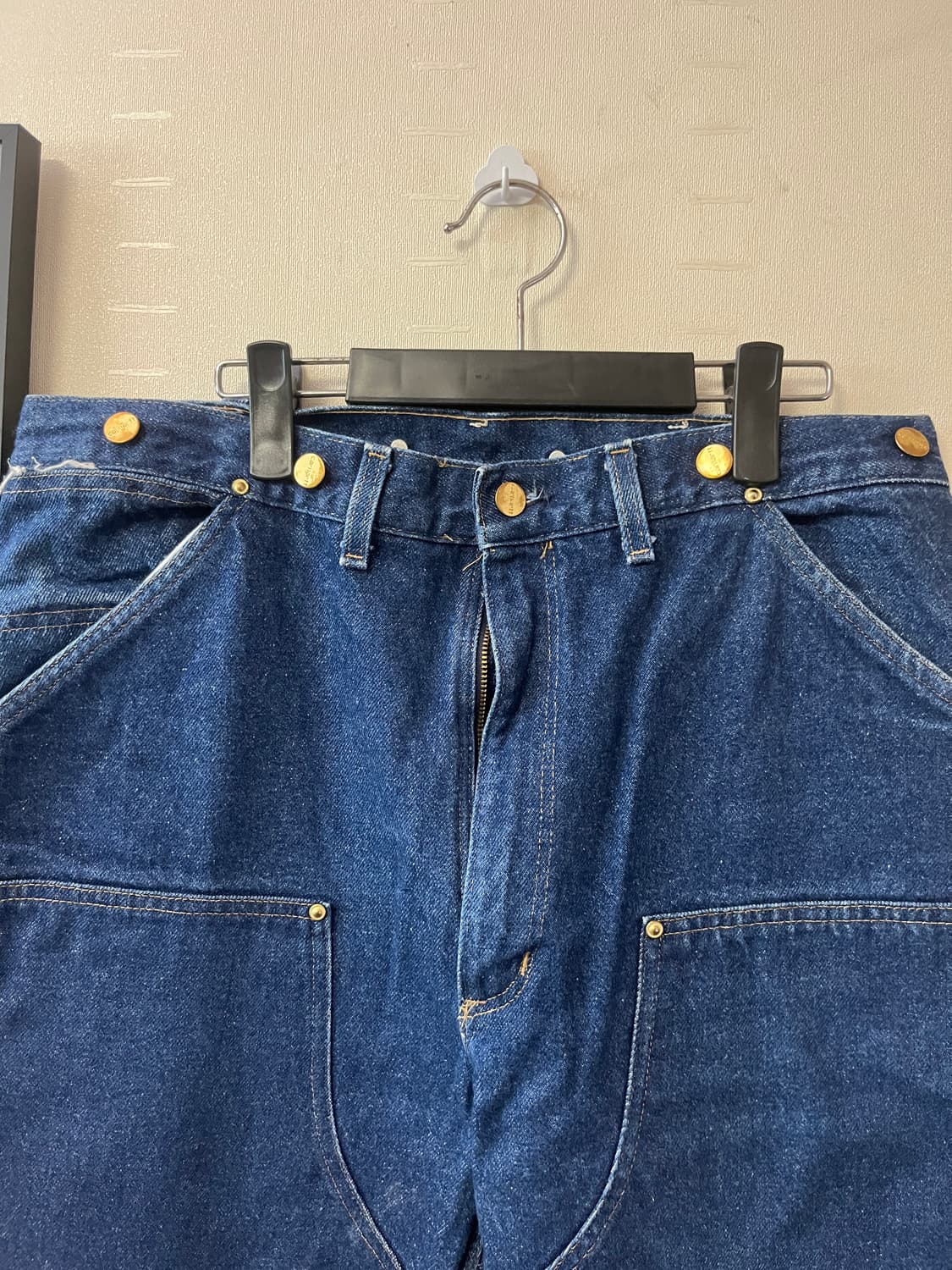 90s made in USA 빈티지 칼하트 더블니 데님 팬츠 상품이미지2