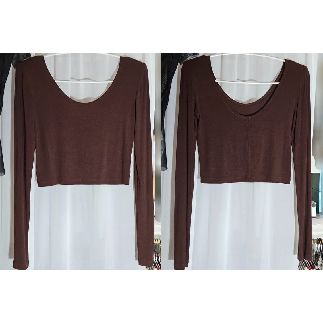 숄더 패드 투웨이 탑 브라운🟤_미착용 새상품 상품이미지4