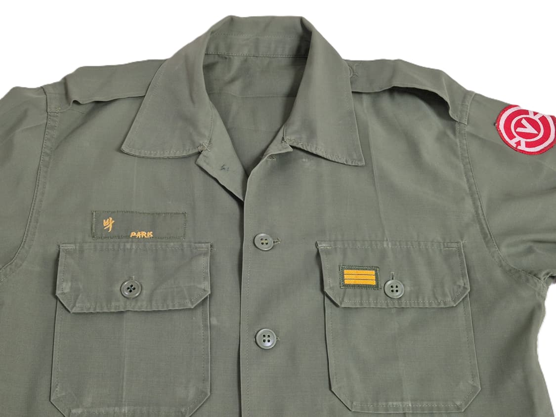 육군 구형 50사단 상병 민무늬 전투복 상의 자켓 (L) 상품이미지6