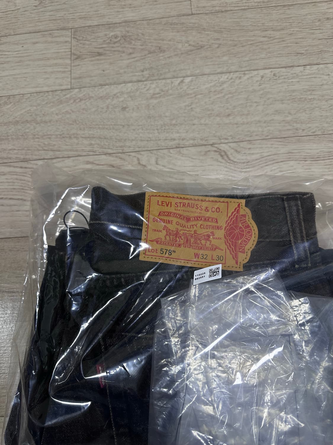 (32X30) 리바이스 X 조던 배기 578 진 블랙 청바지 상품이미지1