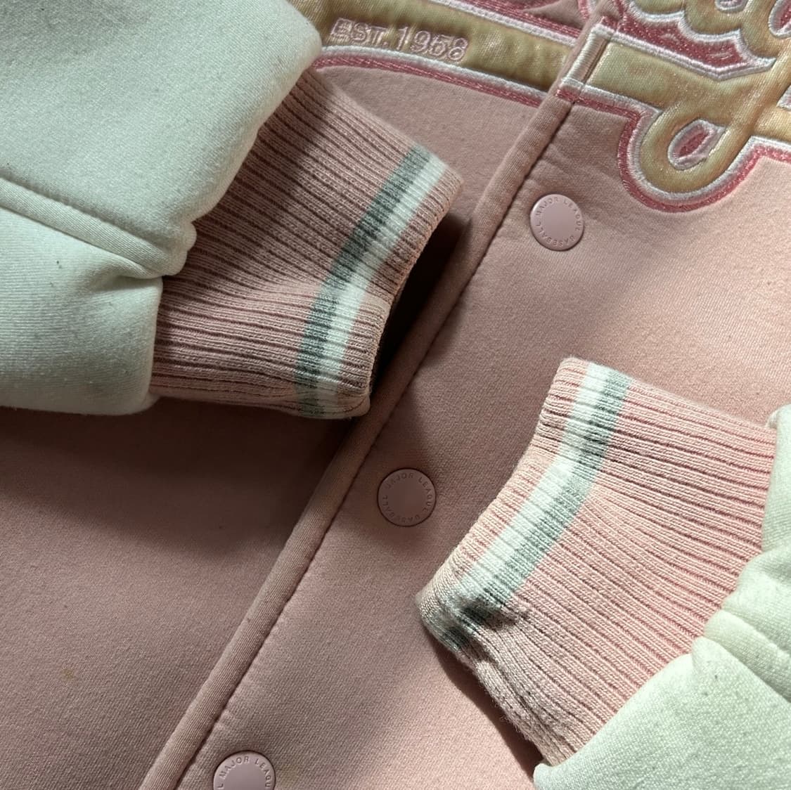 MLB LA 다저스 핑크 바시티 자켓  상품이미지5