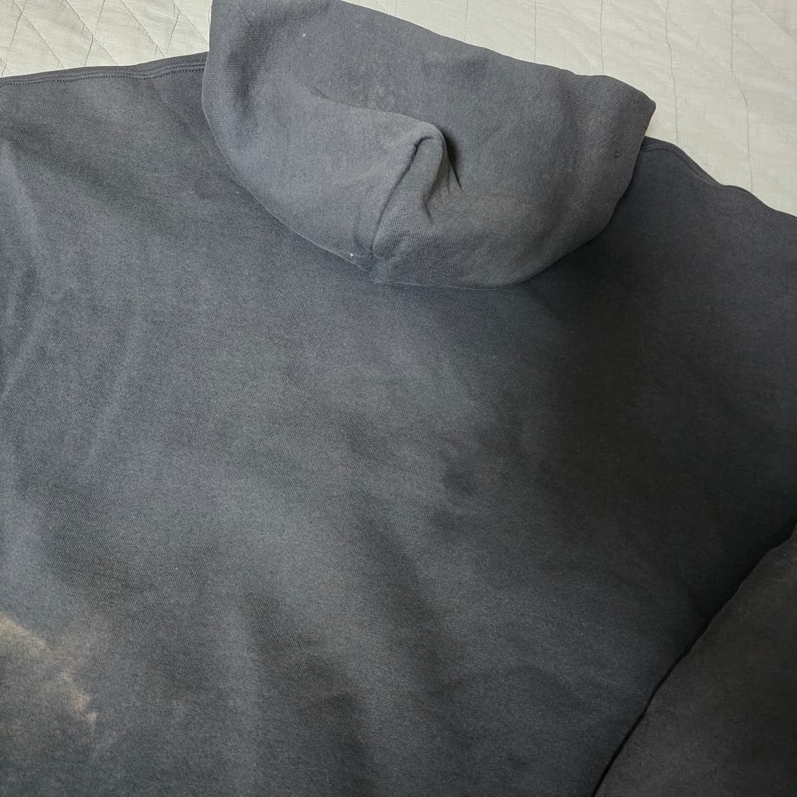 [XL] 90s USA 빈티지 러셀 애슬레틱 후드집업 블랙 페인팅 상품이미지6