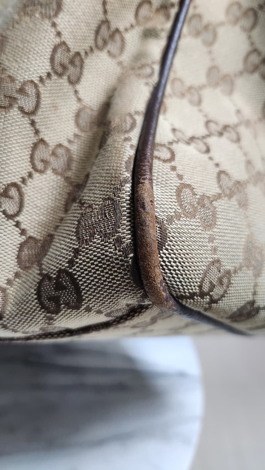 구찌Gucci 자가드 삼선 여행가방 겸 빅 토트백(모델명 상품이미지9