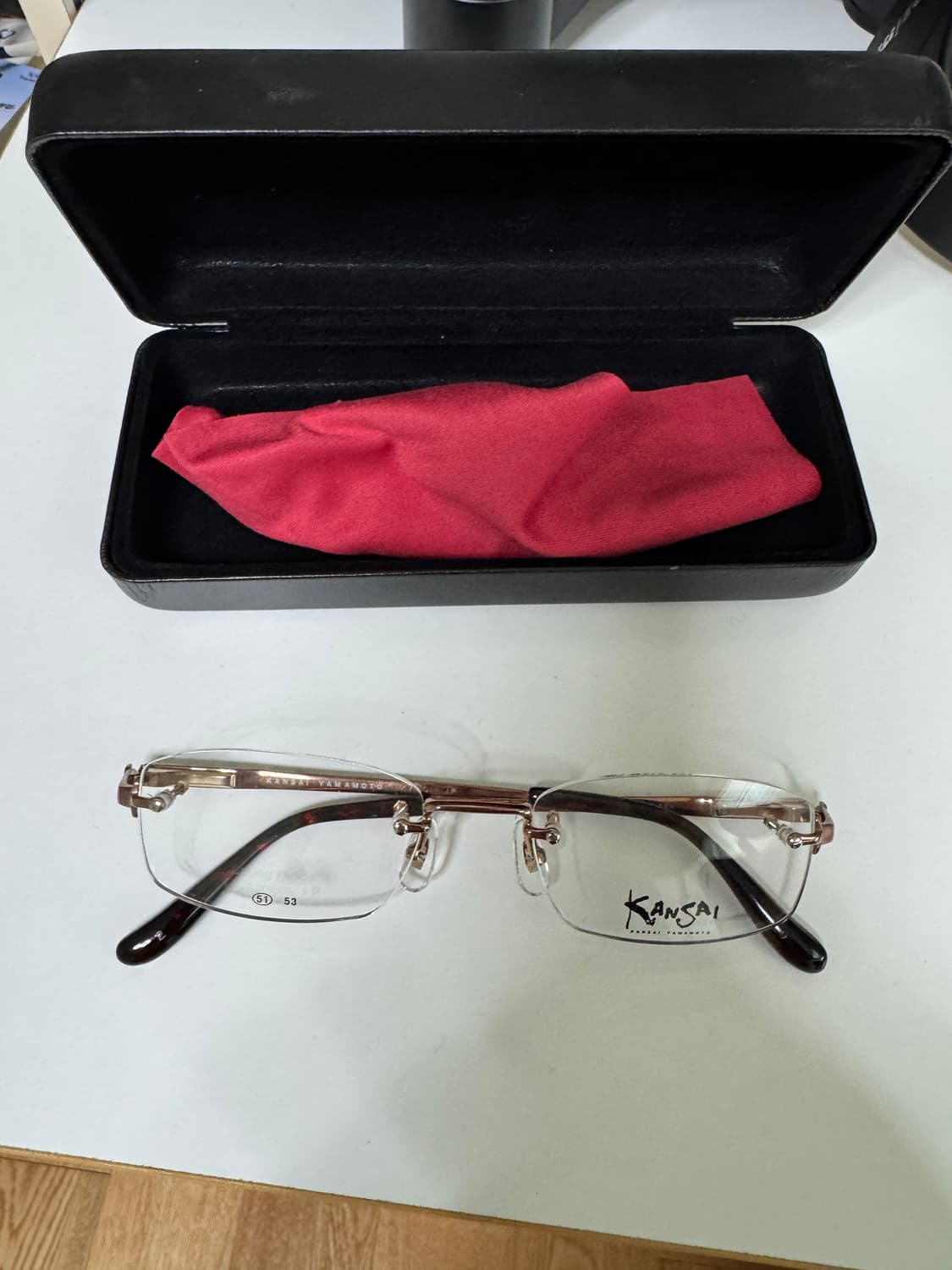 Kansai yamamoto 무테 안경 긱시크 상품이미지3