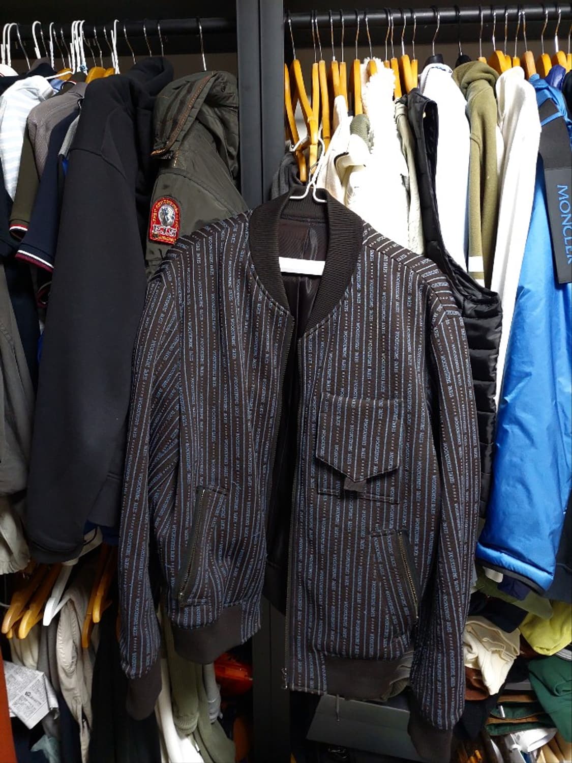 WOOYOUNGMI 올오버 스트라이프 봄버 자켓 50 상품이미지1