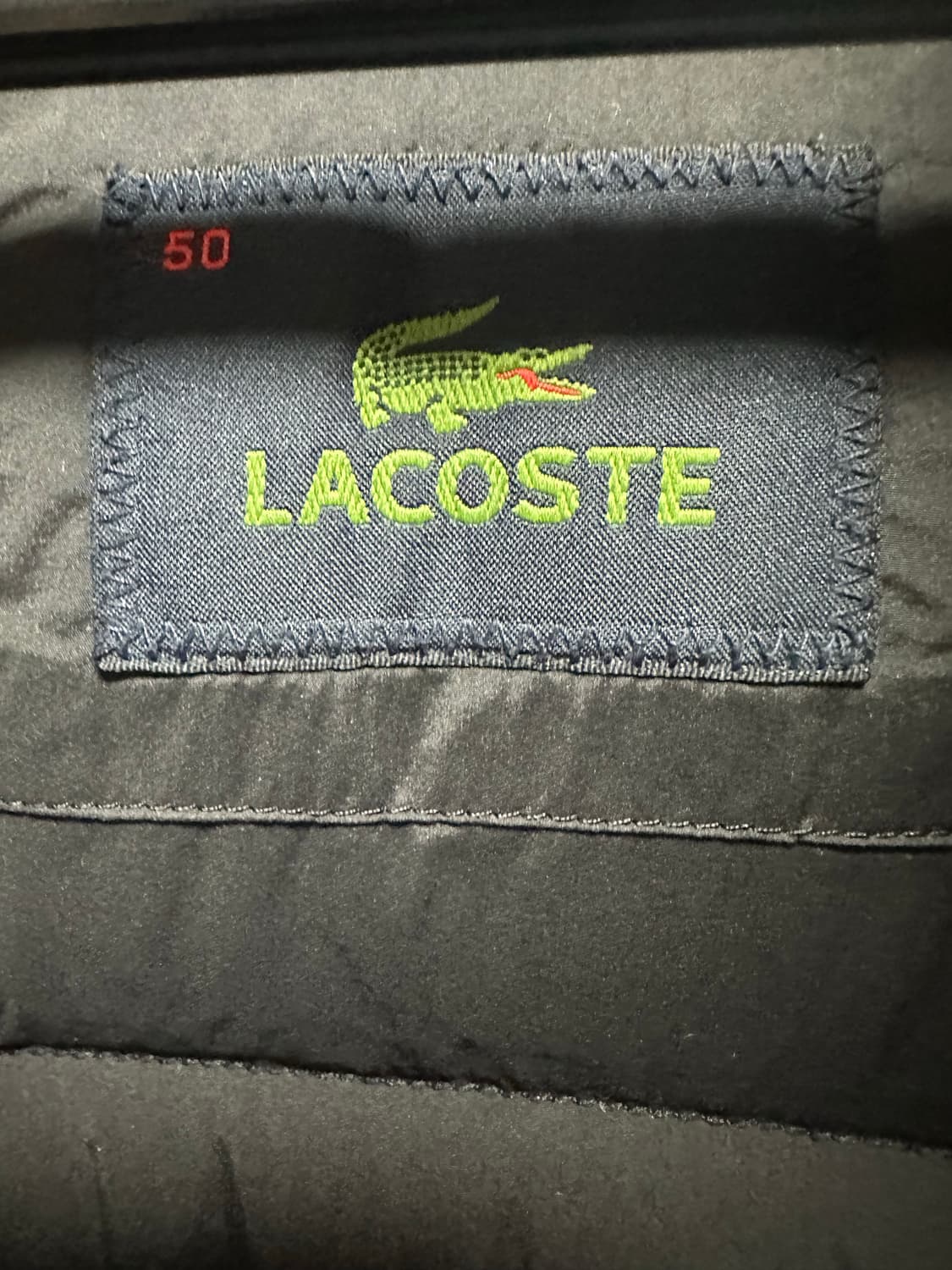 no.109 라코스테 블랙 패딩 점퍼 L 상태 좋음 상품이미지4